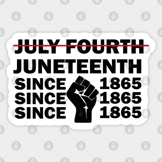 Juneteenth Independent Day Gift, July Fourth Design, African American Freedom Gift Sticker by WassilArt